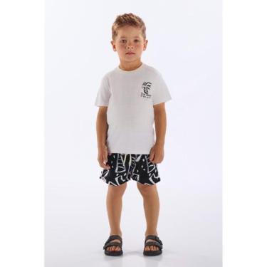 Imagem de Conjunto Infantil Camiseta e Short Up Baby, Bege, 1