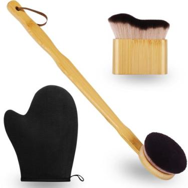 Imagem de Conjunto de luva autobronzeadora, pincel autobronzeador e aplicador na