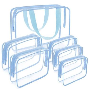 Imagem de Conjunto de bolsas de maquiagem APREUTY Clear PVC aprovado pela TSA, 6