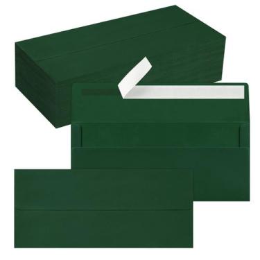 Imagem de Envelope QIKSION 10 Verde Escuro Self Seal 10,8 x 24,1 cm, pacote com 