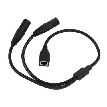 Imagem de RiToEasysports Xlr Masculino Duplo A RJ45 Fêmea de Alta Compatibilidade para Aplicações Robustas de Materiais, Adequado para Misturadores de Cabos Ethernet CAT 5 Amplificadores