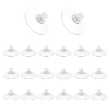 Imagem de PATIKIL Ventosas com porcas M4 x 8 parafusos 2,1" (53 mm), conjunto de 20 suportes de sucção de plástico PVC transparente forte adesivo para janela, vidro, espelho, parede, porta, cozinha, banheiro