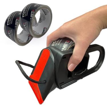 Imagem de Tape Terror Fita de Embalagem Transparente com Dispensador(2 Rolos)- Fita de Nível Profissional para Caixas de Embalagem- Fita de Embalagem, Fita de Remessa com Dispensador, Recarr (,)