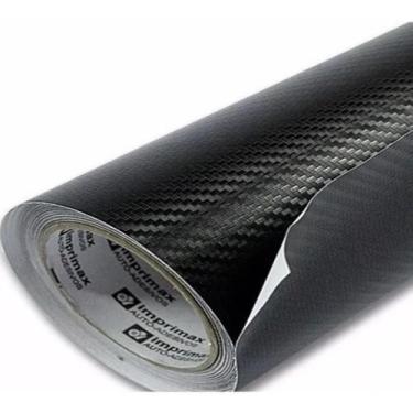 Imagem de Vinil Adesivo Envelopamento Fibra Carbono Preto - 1M X 30Cm - Imprimax