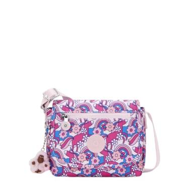 Imagem de Kipling Minibolsa feminina Sabian U Prt, mini bolsa transversal leve, bolsa transversal, Mystical Mane, 7.75''L x 5.75''H x 3.25''D