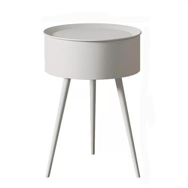 Imagem de GRFIT Mesa de cabeceira mesa de cabeceira simples mesa de cabeceira de perna alta cor sólida pequeno móveis de cabeceira grande capacidade armazenamento armazenamento simples mesa de cabeceira pequena