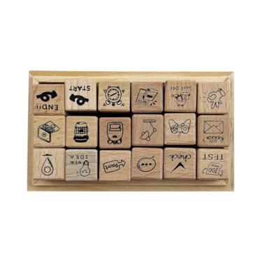 Imagem de Kit de carimbos de borracha de madeira com tema de estudo escolar, lindos carimbos pequenos para agenda decorativa, faça você mesmo, livro de recortes, cartas, diário