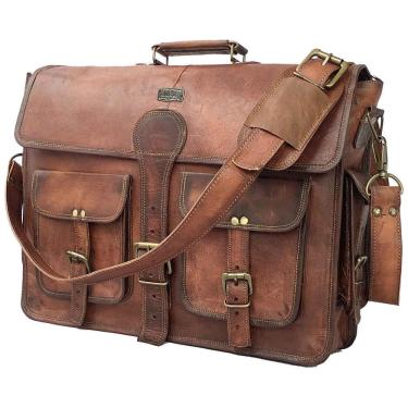 Imagem de Bolsa, Pasta de Couro Vintage para Laptop, CUERO 18123321, Marrom