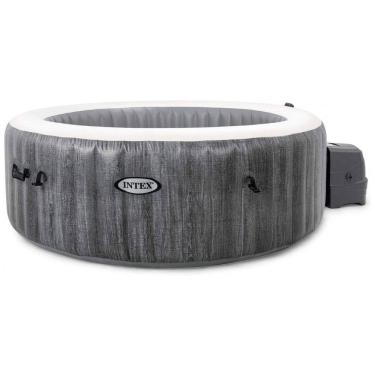 Imagem de Spa inflável para 4 Pessoas com luz LED Multicolorida e 140 Jatos Calmantes, Intex, Cinza