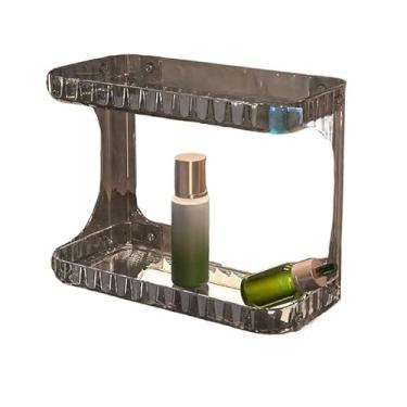 Imagem de Prateleira Organizador Diamante Acrílico Porta Maquiagem Suporte Multiuso De Mesa