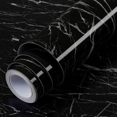 Imagem de Papel De Parede Adesivo Para Cozinha Marmore Brilhante 5m x 45cm Para Moveis Sala Cozinha