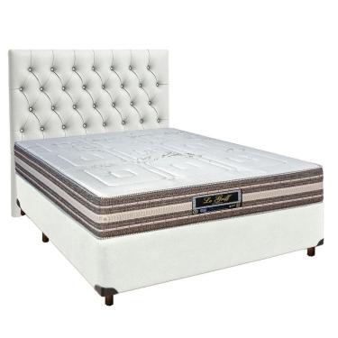 Imagem de Kit Cabeceira + Cama Box + Colchão Casal Molas Ensacadas Legriff Sankonfort