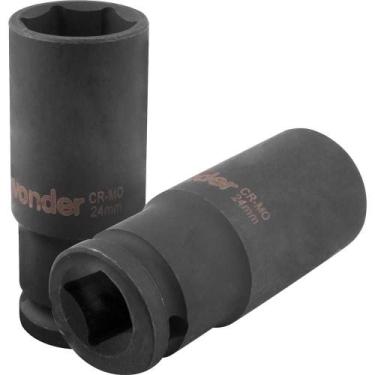 Imagem de Soquete Sextavado Longo Impacto 24mm Encaixe 1/2 Vonder