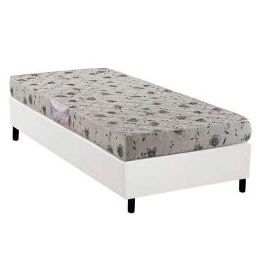Imagem de Conjunto Box Solteiro: Colchão Espuma Herval D26 Sueño Liso + Base Crc Corano White (88x188)