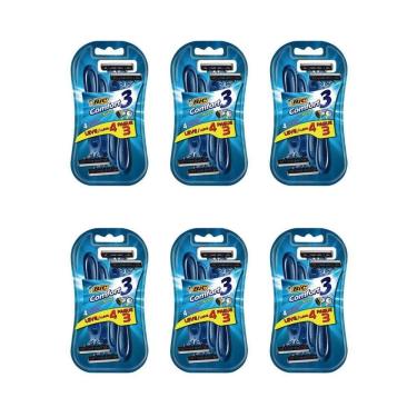 Imagem de Aparelho De Barbear Bic Comfort 3 L4 P3 Pele Normal-Kit 6Un