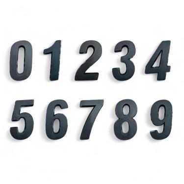 Imagem de Número Residencial Preto 3d Porta Parede Casa Prédio Empresa 2