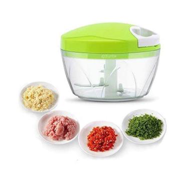 Imagem de Mini Processador Manual 3 Lâminas Inox Alho Cebola Legumes