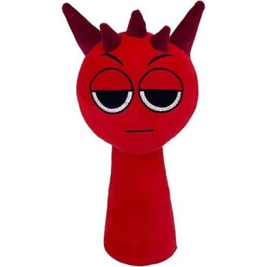 Imagem de Brinquedo de pelúcia Sprunki Game Plush 25 cm vermelho para crianças e