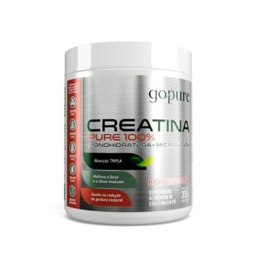 Imagem de Creatina Pura Monohidratada Micronizada Pote 300G GoPure - GoPure Supl