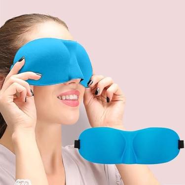 Imagem de Máscara de dormir para quem dorme de costas e de lado, 1 pacote, 100% de bloqueio de luz, máscaras oculares 3D para dormir, cobertura para os olhos com pressão zero para mulheres e homens, leve e
