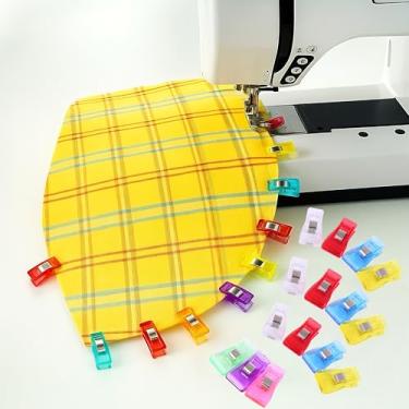 Imagem de Pacote com 25 clipes de costura média, clipes de acolchoamento premium para suprimentos de ferramentas de artesanato, clipe de artesanato para acolchoar/tecido/papel/clipe de persiana, cores sortidas