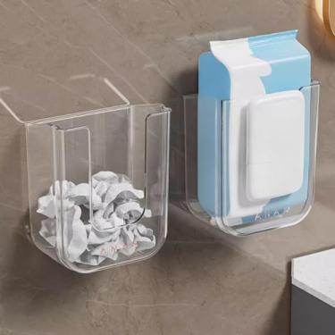 Imagem de 1 suporte de lenços umedecidos montado na parede - perfeito para cozinha, banheiro, quarto - design lavável e antiderrapante