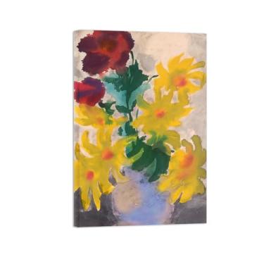 Imagem de Pôster e impressões em tela de flores vintage - reprodução de pintura de arte de parede famosa - flores amarelas - imagens prontas para pendurar tela embrulhada 20 x 30 cm 8 x 12 pol