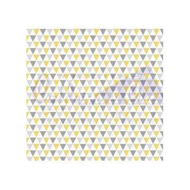 Imagem de Tecido Tricoline Yole Amarelo com Cinza - 50 x 150 cm - Tecidos Caldei