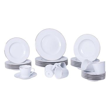 Imagem de Aparelho De Jantar Tramontina Elisa Em Porcelana Decorada 30 Peças