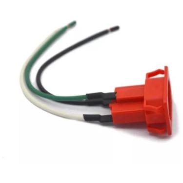 Imagem de Tomada P/ Painel 2p+t 10A Vermelho Com Rabicho Margirius