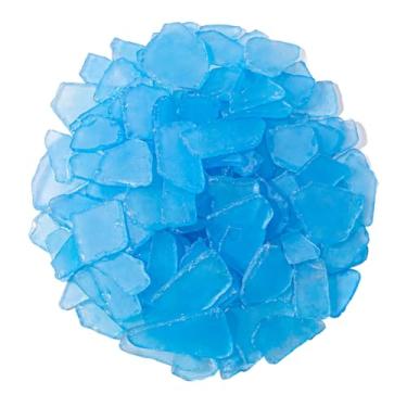 Imagem de Keedolla Vidro marinho caído para artesanato - Peças de vidro marinho azul celeste de 1,134 g foscas planas para artesanato DIY, enchimento de vasos, casamentos na praia, aquário e decoração de casa