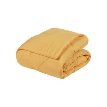 Imagem de Edredom 1 Peça Queen Percal 200 Fios Unique 100% Poliéster - Amarelo
