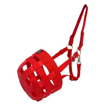 Imagem de BARN & STABLE Focinheira de pastagem de cavalos com frente única ajustável focinheira de cavalo de fácil respiração ajuste confortável com fivelas e alças evita laminite