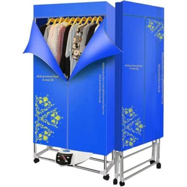 Imagem de Secador Tliedop Secador De Roupas Elétrico Seco 1500w Grande Capacidade 20kg Com Controle Remoto Lavanderia úmida Interna Com Eficiência Energética Rack De Secagem Aquecido Por Ar Q, Blue
