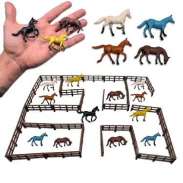 Imagem de Cavalos Cerce Brinquedo Animais Fazenda Miniatura Cavalinho