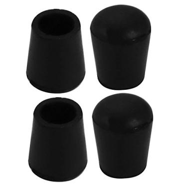 Imagem de 4 peças de tampas de perna de cadeira de borracha redonda para pés de móveis 10 mm de diâmetro interno