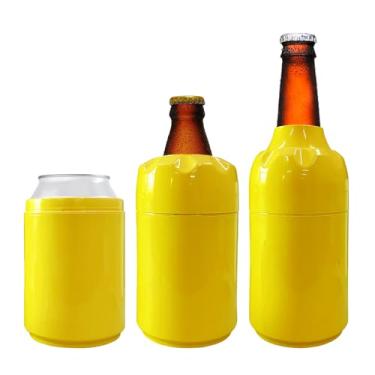 Imagem de Porta Garrafa Térmico 3 Em 1 Long Litrinho Lata Várias Cores (AMARELO)