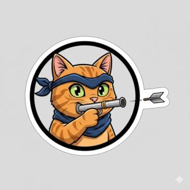 Imagem de Adesivo Decorativo para Carro e Moto, Modelo Gatinho (Adesivo37)