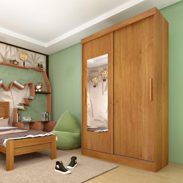 Imagem de Guarda Roupa Firenze Portas Flex Com Espelho Tcil Cor:cinamomo-off