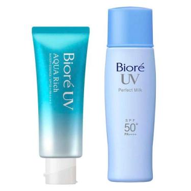 Imagem de Bioré Uv Kit Protetor Solar Aqua Rich + Protetor Solar Perfect Milk, K