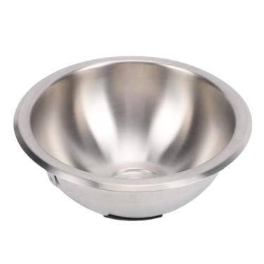 Imagem de Asixxsix Pia de Cozinha para RV, Pia de Banheiro Redonda para RV de 10,43 Polegadas, Pias de Barra Pequena de Aço Inoxidável Com Conjunto de Drenagem de Pia, Pias de Lavanderia para