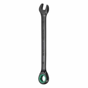 Imagem de HARFINGTON Chave de combinação de catraca 11 mm métrica 12 pontos CR-V eletroforese alongamento caixa dupla chave catraca com 72 dentes 5° Swing Industrial Grade Spanner