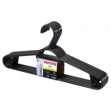 Imagem de Conjunto Cabides Pendura Mais Preto 40 Cm Com 6 Unidades