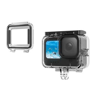 Imagem de Caixa Estanque 45m para GoPro Hero 13 12 11 10 9 - Capa Protetora Subaquática À Prova D'Água Multi-Cena Mergulho - Invólucro Durável Acessório Câmera de Ação