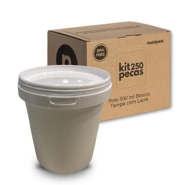 Imagem de Pote Para Freezer Branco 500 Ml - 250 Peças