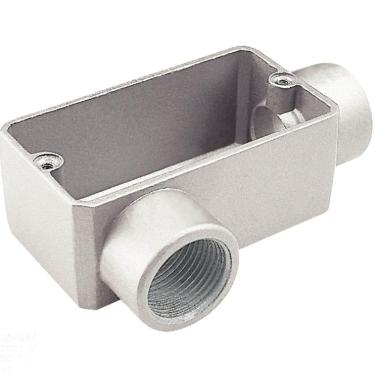 Imagem de Condulete Fixo 1.1/4" Tipo "lr" - Com Tampa / Rosca Bsp / Com Pintura Eletrostática A Pó Tramontina