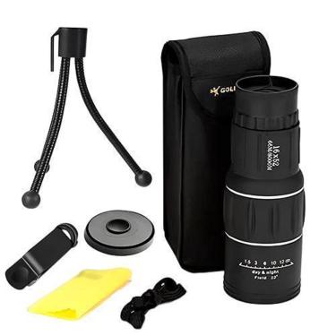 Imagem de Monóculo Profissional Gold Sports 8km 16 X 52 Tático Com Nitidez, Suporte de Smart Fone eTripe-Unissex