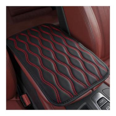 Imagem de MTRPS Almofada de console central de carro, capa de caixa de assento de couro à prova d'água, protetor antiarranhões, tampa de console central antiderrapante, decoração de interiores, serve para a