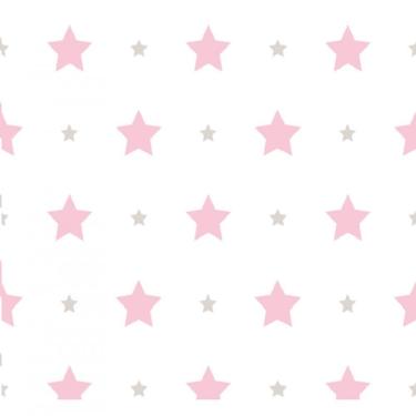 Imagem de Papel De Parede Treboli Estrelas Rosas 5842 - Rolo 10m X 0,53m