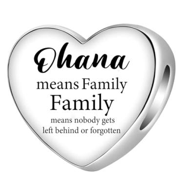 Imagem de Bíblia Família Mãe Esposa Amor Coração Pingente Berloques Pulseiras e Colar Pingente Contas Joias Presentes para Mulheres Bestie Família Amigas, Aço inoxidável, Sem Pedra Preciosa